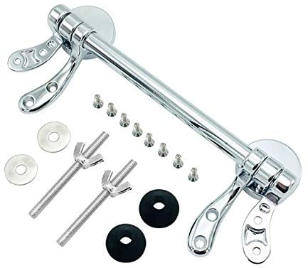 Heritage Replacement Wooden WC Seat Bar Hinge Set only in Chrome