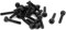 sourcing map 20pcs M2 x 10 mm Vis à tête cylindrique à six pans creux hexagonale Boulon en acier allié 12.9 Noir