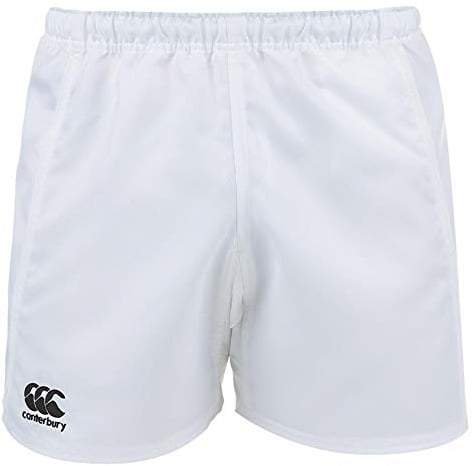 Canterbury Men's Advantage Rugby Shorts | Lightweight Gym Shorts, White, 3XL