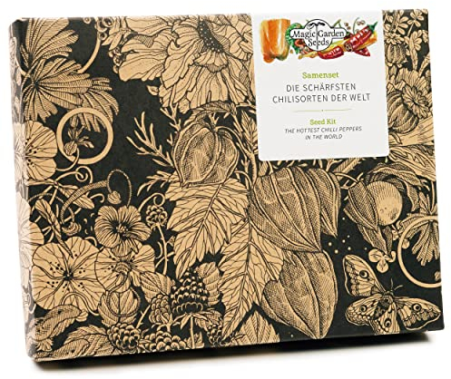 Le varietà di peperoncino più piccanti del mondo - Set da regalo di semi con 5 varietà davvero piccanti