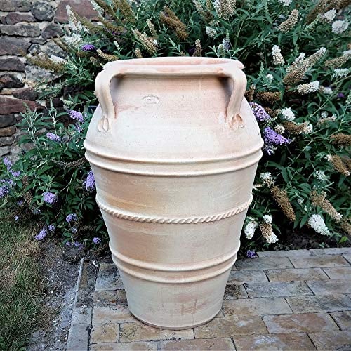 Palatina-Keramik| hohe XXL Amphore Pflanzgefäß mit Henkeln | 80 cm | winterhart | Pflanzentopf Deko für Garten Terrasse Datura