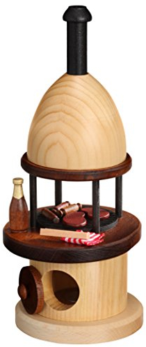DWU Drechselwerkstatt Uhlig | Handgefertigter Räucherofen | Traditionelles Räuchermännchen aus dem Erzgebirge | Weihnachtsdeko | 24 cm | Grillofen