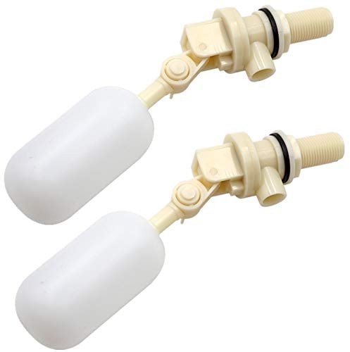 M.Z.A 2Pcs PVC Float Ball Valve, 1/2 NPT Automatic Fill Feed Humidifier Dog Water Bowl Float Valve for Cattle Sheep Water Tank Ponds Fish Aquarium Livestock