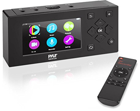 Capture Card Video Recording System - Video Game AV Recorder w/LCD Monitor, HDMI Support, Full HD 1080P Digital Media File Creation System, Saves on USB/SD, Support DVD, CD, VHS, VCR, Cassette - Pyle