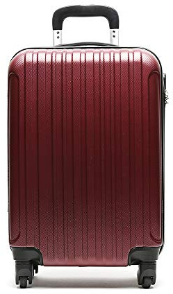 MISAKO Maleta Pequeña de Viaje Luisa Burdeos Unisex - Equipaje rígido de 55 X 38 X 20 cm de 4 Ruedas