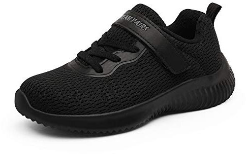 DREAM PAIRS Zapatillas Deportivas Sin Cordones para Niños Running Correr Antideslizantes Tranpirables Ligero con Suela de EVA,Size 36,Todo/Negro,KRIDER-1