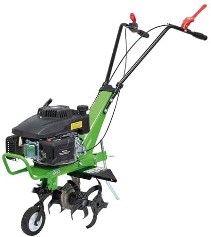 Draper Motozappa e coltivatore semovente a benzina da 161 cc, 3,75 kW, 4 tempi, 9 HP, velocità di rotazione a 6 pale, 110 giri/min, larghezza di aratura 560 mm, profondità di lavorazione 260 mm, 04604