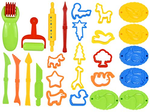 kissral 26pcs Accessoires Pate a Modeler Moule pour Pâte Play Doh Pate à Modeler Accessoires pour Pate a Modeler Play-Doh Convient aux Garçons et aux Filles