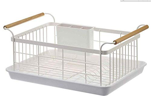 Dxbqm Tablas de Drenaje Estante para secar Platos Fregadero de Cocina Grifo Esponja Jabón Paño Escurridor Estante Organizador de Almacenamiento Estante Estante de desagüe de Cocina (Color: Blanco,