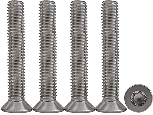 Drenky 25 Pièces M5 x 45 Vis à Tête Fraisée Torx en Acier Inoxydable 304 - Entraînement Standard, Entièrement Filetées Pour l'Équipement de Machine et les Meubles