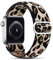 Elastisches Solo Loop Kompatibel mit Apple Watch Armband, Geflochtenes Muster Nylon Sport Armband für IWatch Series 6/SE/5/4/3/2/1 Strap,Beiger Leopard 38mm/40mm