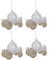 Pack of 4 Fairy tale Princess Carriage for your Christmas Tree, Glass look Acrylic Hanging Decoration Carriage with Glitter Detail in Blue, Rose Gold, Champagne or Silver (Champagne)