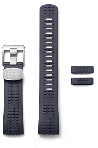 CRAFTER BLUE CB12 Uhrenarmband mit gebogenem Ende, Gummiband, Ersatz Kompatibel mit Seiko Turtle Prospex Automatik-Tauchuhr, Marineblau