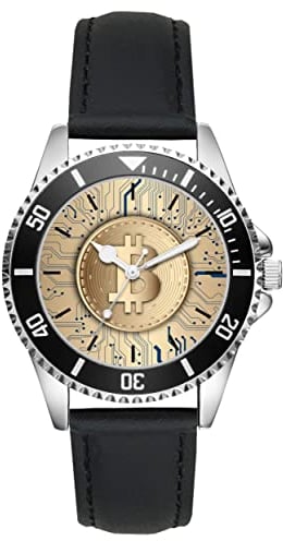KIESENBERG Herrenuhr Banker Bitcoin Fan Armbanduhr Geschenk Analog Quartz Lederarmband Uhr L-21134