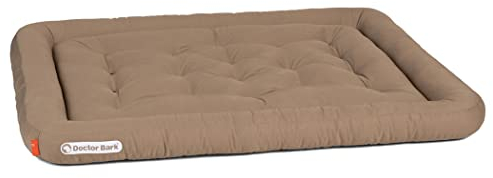 Doctor Bark Hundekissen - orthopädisches Hundebett, 95°C waschbar, hygienisch, robust & bequem (L - 90x70 cm, Goldbraun)