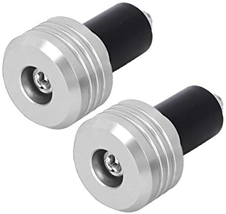 BuyWeek Motorrad Lenkerenden,Aluminiumlegierung Motorrad Lenkergriffe Endstopfen Moto Slider Zubehör(Silber)