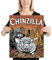 Chinzilla Poster Evil Chinchilla Print Chinchillas Chinchilla Gift