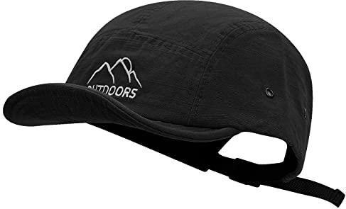 CLAPE 5 Panel Cap Herren Damen - Kurze Krempe Baseball Trucker Snapback Outdoor Sonnenhut - Unstrukturierter Dad Hat Low Profile Aus Baumwolle