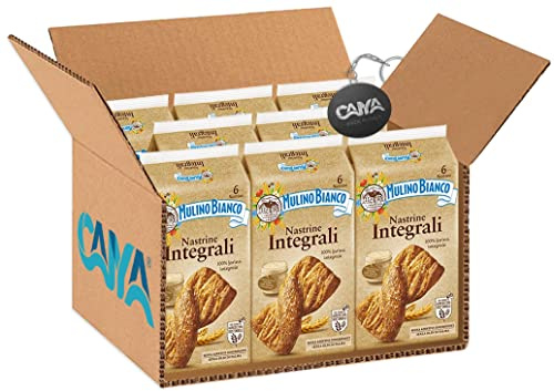 8X Mulino Bianco Nastrine Brioche di Pasta Sfoglia con Farina 100% Integrale di Frumento 240gr [CAIYA® BOX da 8 Confezioni]