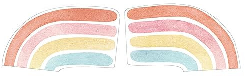 rongweiwang 2 Stück/Los, leicht abziehbare Regenbogen Wandaufkleber für sichere und zuverlässige Dekoration, breite Anwendung, PVC Regenbogen Wandaufkleber