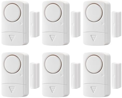 Alarma de puerta, fácil de instalar, alarmas de puerta y ventana, para sistema antirrobo de seguridad del hogar, sensor de alarma de puerta y ventana de 120 dB, alarma de seguridad para niños (paquete