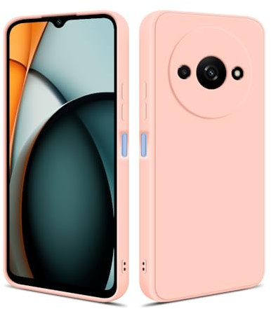 HS Products HSP Funda para Xiaomi Redmi A3 [Resistente al Polvo] Carcasa Protectora Silicona TPU | Anti-arañazos Antigolpes Anti-Choques | Protección de cámara | Suave Blanda Delgada Case | Rosa