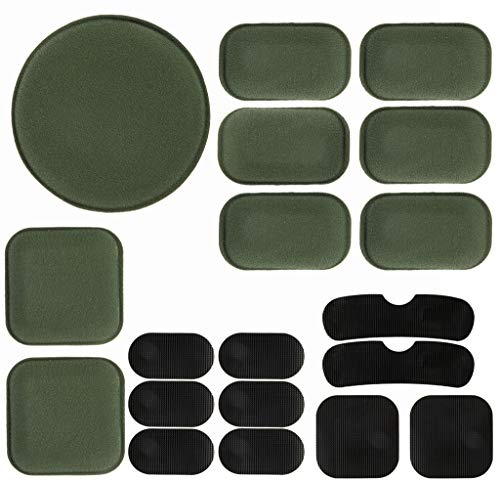 Airsoft Helmpolster 19PCS / Set Taktischer Helm Ersatzzubehör Weiche Eva Schaum Polsterung Einsatz Motorrad Polster Kits Fahrrad Fahrrad Matten für Kostüm Cosplay Fast Mich CSACH FMA