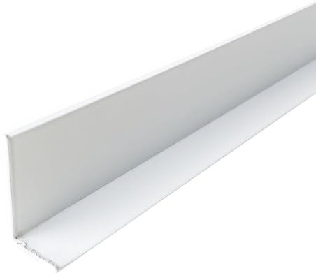 HOMEWELL - Cornière en aluminium 40mm x20mm x1.3mm, lg 1950mm (Laqué blanc)
