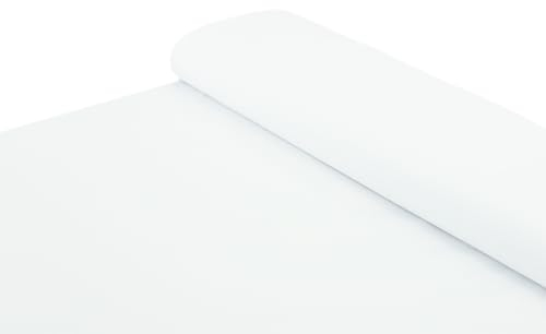 Baumwoll Stoff 100% Baumwolle uni weiß - Meterware ab 25 cm x 150 cm - Stoff zum Nähen