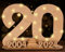 Giftota Livre d'Or en Bois pour 20e Anniversaire - Numéro 20 en Argent avec LED Lumières - Décorations 2024 - Panneau Personnalisable pour Femmes et Hommes