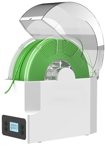 QUTBAG Druckfilament-Trocknerbox, 3D-Filament-Aufbewahrungs-Trockenbox mit 3 Gängen, Spulenhalter hält Filament trocken, kompatibel mit 0,5 kg, 1 kg und 1,75 mm, 2,85 mm, 3,0 mm