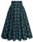 Belle Poque Damen Plaid Rock Vintage Hohe Taille A-Linie Plaid Rock mit Taschen