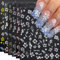 Nagelsticker Blumen, Nagelsticker Selbstklebend 3D Hibiskus Nail Sticker Weiß Rosa Gold Blume Nagelaufkleber Sommer NagelDesign(6Blatt)