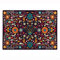 Mexican Floral Large Rectangular Glass Worktop Protector - Multicoloured Floral Homewares Gifts - Smooth Kitchen Chopping/Cutting Board Worktop Saver with Non-Slip Feet 39cm x 28.5cm (15 x 11)
