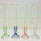 Glass Candlestick Holders | Coloured Jewel | Church Candle Table Decor, Set of 4 (Pastel)