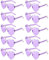 Dwenarry 10 Pack Occhiali Da Sole Da Donna Cuore Viola Moda Set Di Occhiali Cuori Da Festa per Donne