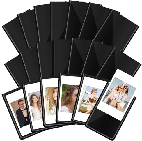 20 Stück Mini Magnet Bilderrahmen, 9.3 x 6.3 cm Magnetrahmen, Kühlschrankmagnetrahmen Schwarze Foto Magnete Selbstklebend Magnet Magnetrahmen Bilderrahmen Selbstklebend für Informationsrahmen Wände