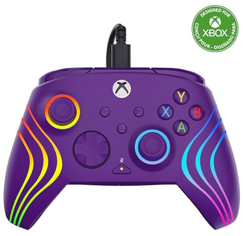 Turtle Beach Afterglow Wave Controller Lila Wired RGB Gaming Controller – Lizenziert für Xbox Series X oder S, Xbox One und Windows