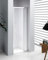 Box doccia nicchia 70 cm vetro temperato 6 mm trasparente con 1 anta a battente e profili cromati