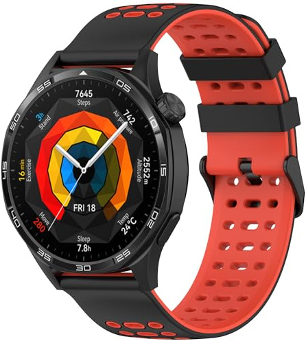 SITAFU Bracelet Compatible pour Samsung Galaxy Watch 3 45mm/46mm/Huawei GT 2 46mm, 22mm Souple Silicone Bracelets Sport Remplacement pour Samsung Gear S3 Frontier Compatible pour Hommes Femmes