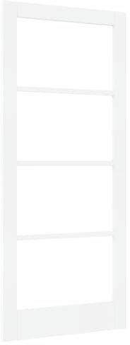 vidaXL Puerta Interior con Cristal ORKDAL Blanca 86x198,5x4 cm