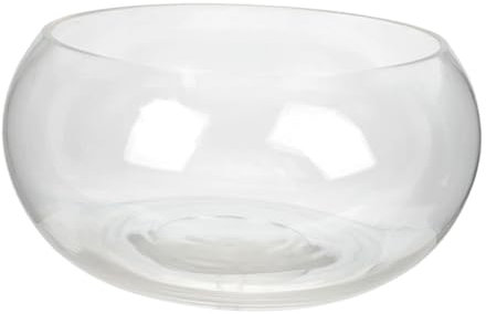 Milisten Bocal à Poissons Rond Verre Transparent Terrarium pour Plantes Aquarium pour Poissons Rouges Et Crevettes