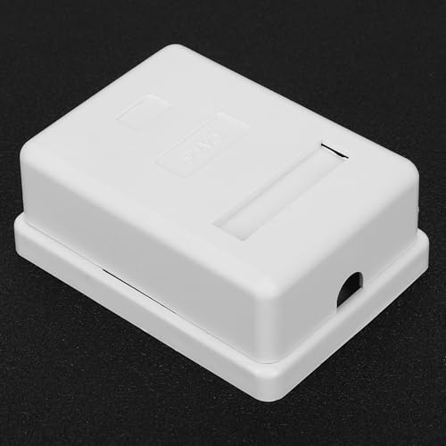 Keenso CAT6 Single Port Shield Networks Box, Desktop Information Junction Box for Network Cables, 2PCs