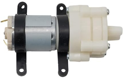 Pompa a membrana R385 DC 6-12V Pompa ad aria per acquario 1,5-2L/Min Portata per testa 3M 2500H Vita Tubo in silicone compatibile 90x40x35mm