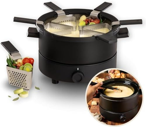 Fondussimo Evolution Fondue Électrique 3-en-1, 3 L, 6 Paniers