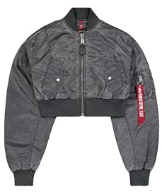 ALPHA INDUSTRIES Damen Ma-1 Vintage Cropped Light Bomberjacke (1er Pack)