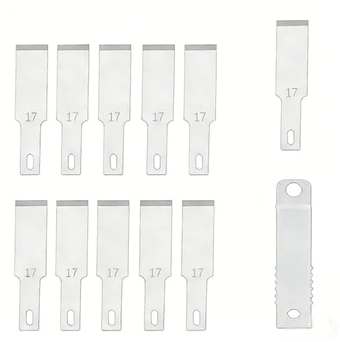 30 Pack Knife Blades Flathead Repair and Engraving Blades Steel Craft Knife Replacement Blade with Storage Box for Wood Carving, DIY Crafts, Model Making