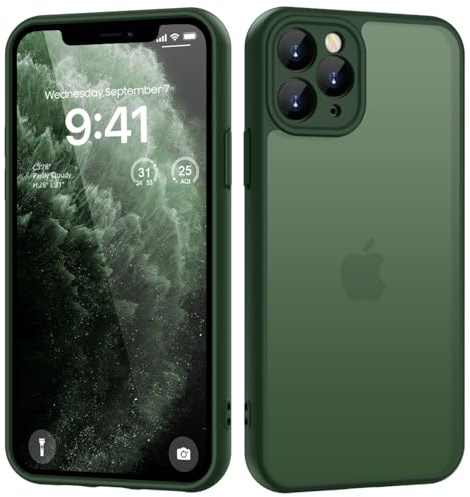 KPPIT for iPhone 11 Pro case,Green | [Shockproof Military Grade Drop Protection] [Frosted Translucent]