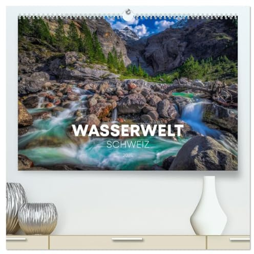 Wasserwelt Schweiz (hochwertiger Premium Wandkalender 2026 DIN A2 quer), Kunstdruck in Hochglanz: Landschaftsfotokalender mit den schönsten und ... der Schweiz. (CALVENDO Natur)