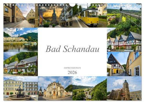 Bad Schandau Impressionen (Wandkalender 2026 DIN A3 quer), CALVENDO Monatskalender: Zu Besuch in der sächsischen Kleinstadt Bad Schandau (CALVENDO Orte)